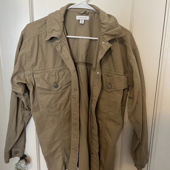 TopShop Khaki Utility Jacket - Picture 1 of 2